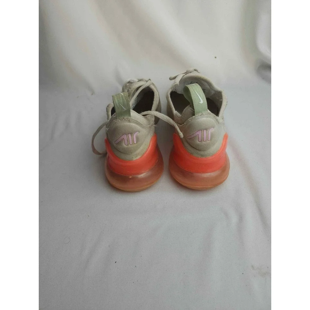 Nike Air Max 270 Cream Orange Pink Sneakers 943345-113 Kids Size 4Y